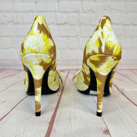 Ted Baker London Ryama Tapestry Bow Pointed Toe Pump Heels Women’s Size 8.5 - Picture 8 of 10
